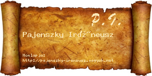 Pajenszky Iréneusz névjegykártya